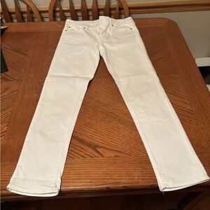 Gap Women's 2R Straight Cuff White Jeans Pants